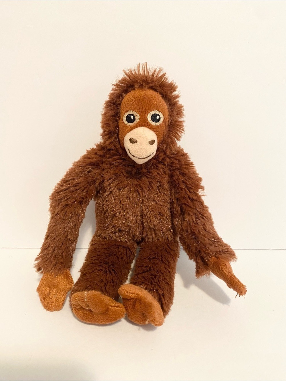 IKEA Monkey Orangutan Mini 8” Plush Punch Embroidered Eyes Stuffed Animal Toy